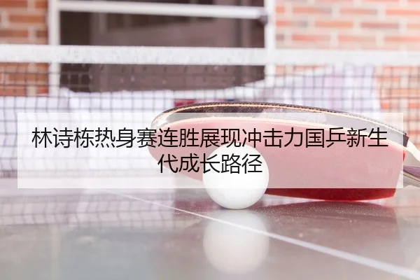 林诗栋热身赛连胜展现冲击力国乒新生代成长路径